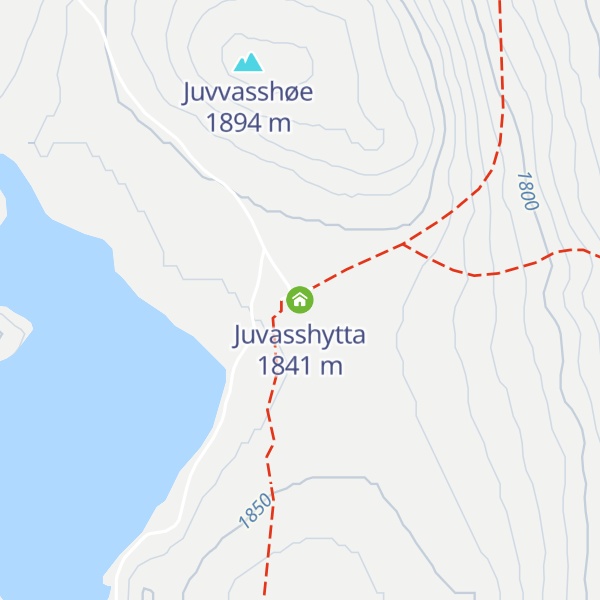 Map of Juvasshytta