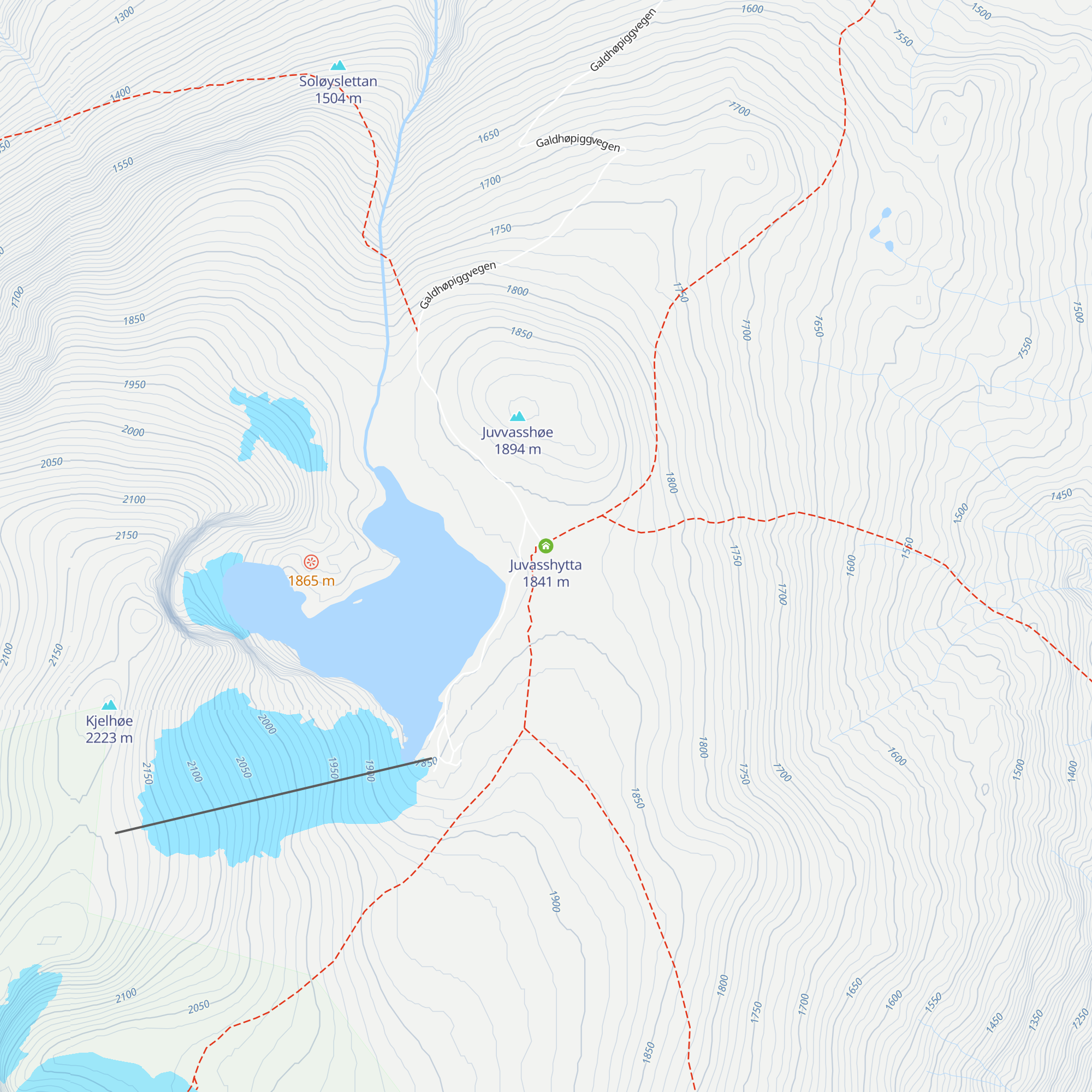 Juvasshytta map