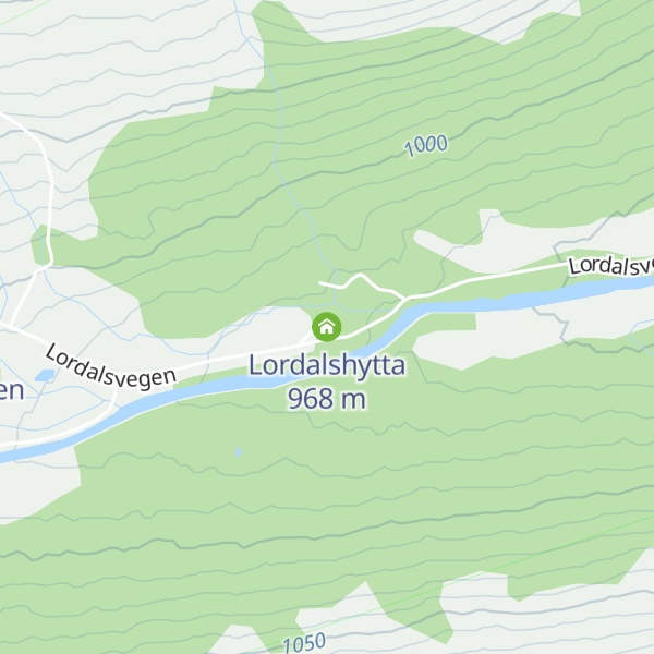 Map of Lordalshytta