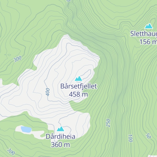 Map of Bårsetfjellet