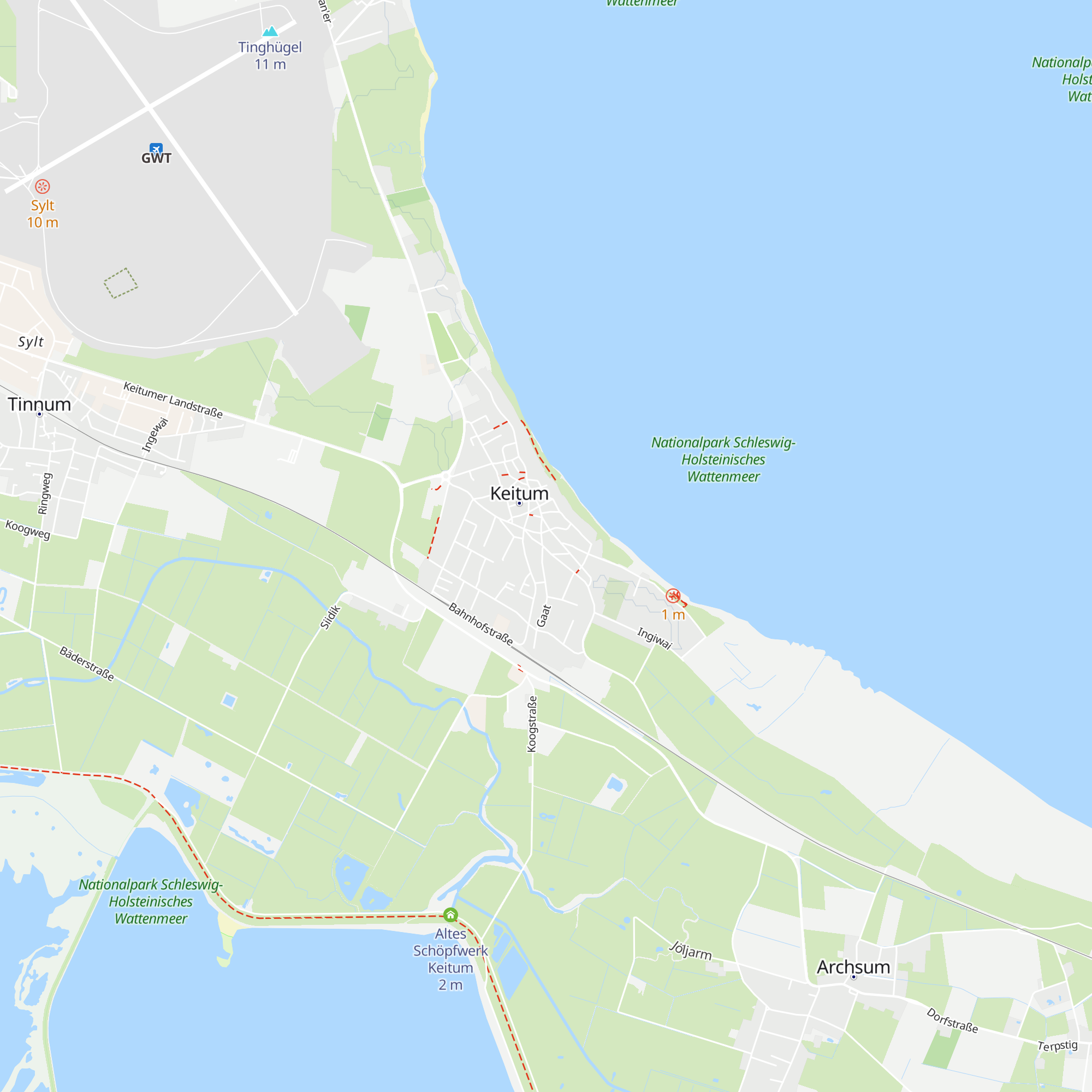 Tourist-Information Keitum map