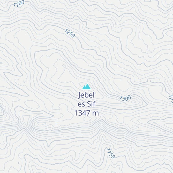 Map of Jebel es Sif