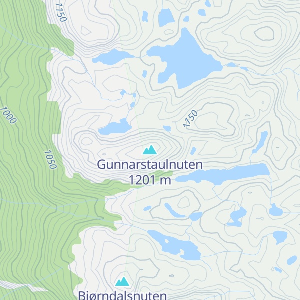 Map of Gunnarstaulnuten
