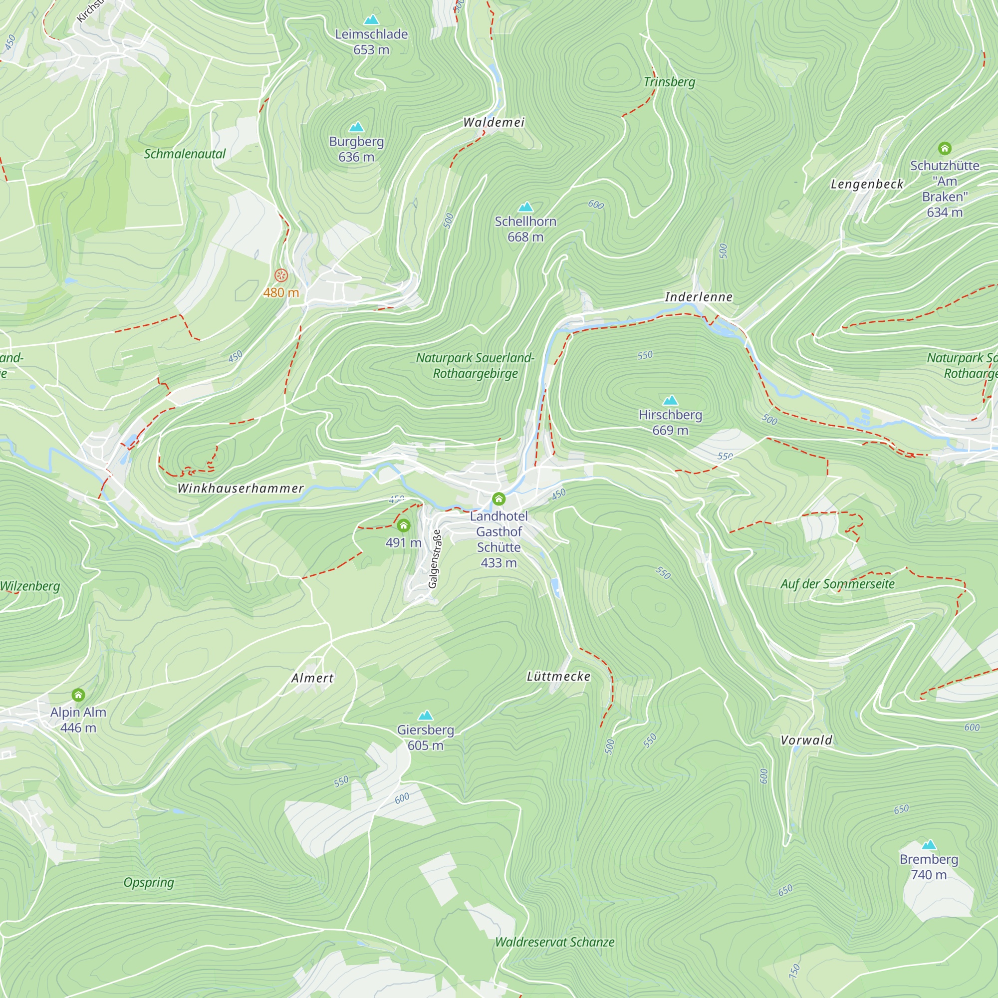 Landhotel Gasthof Schütte map