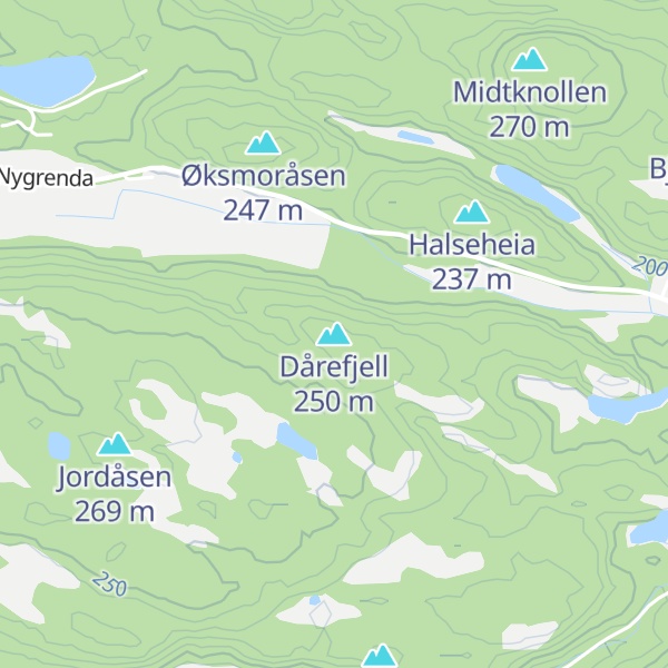 Map of Dårefjell