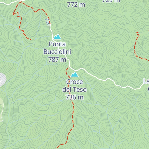 Map of Croce del Teso