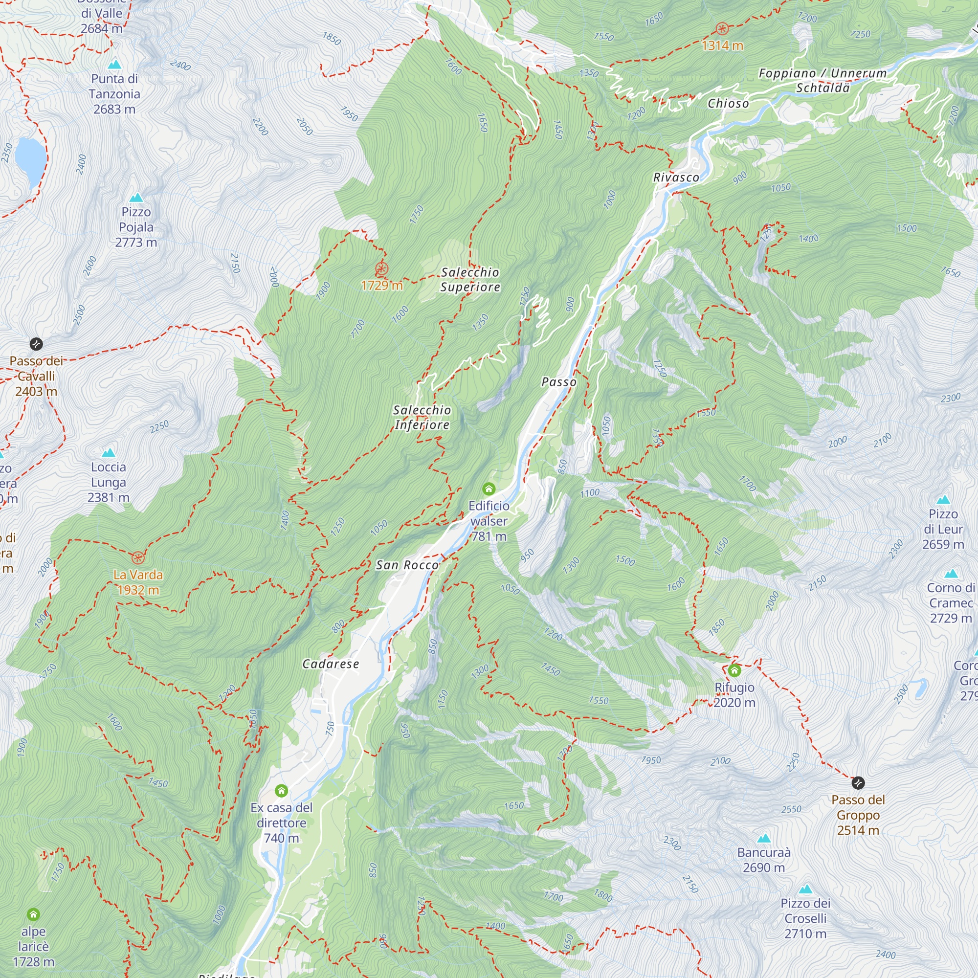 Edificio walser map
