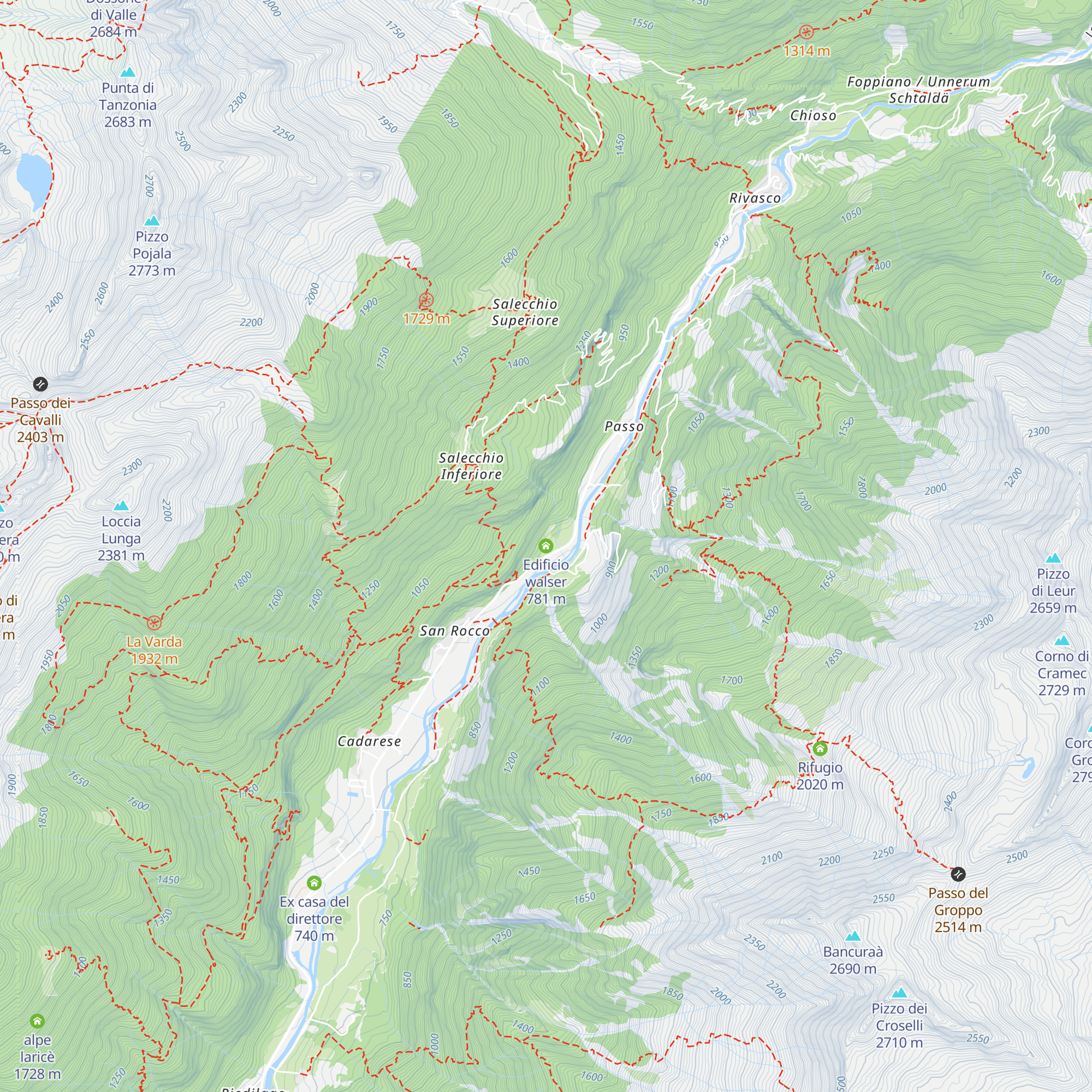 Edificio walser map