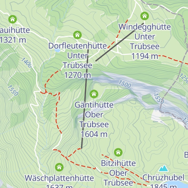 Map of Gäntihütte Ober Trübsee
