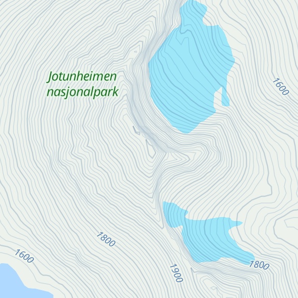 Map of Store Urdadalstinden