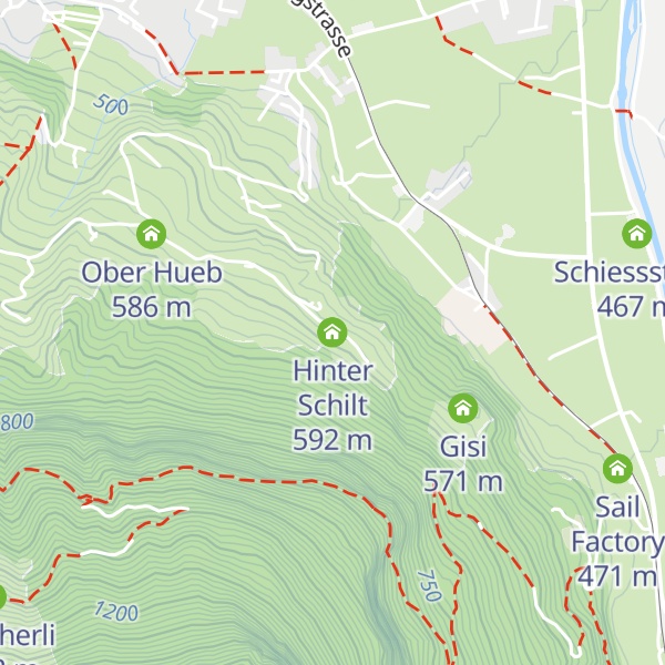 Map of Hinter Schilt