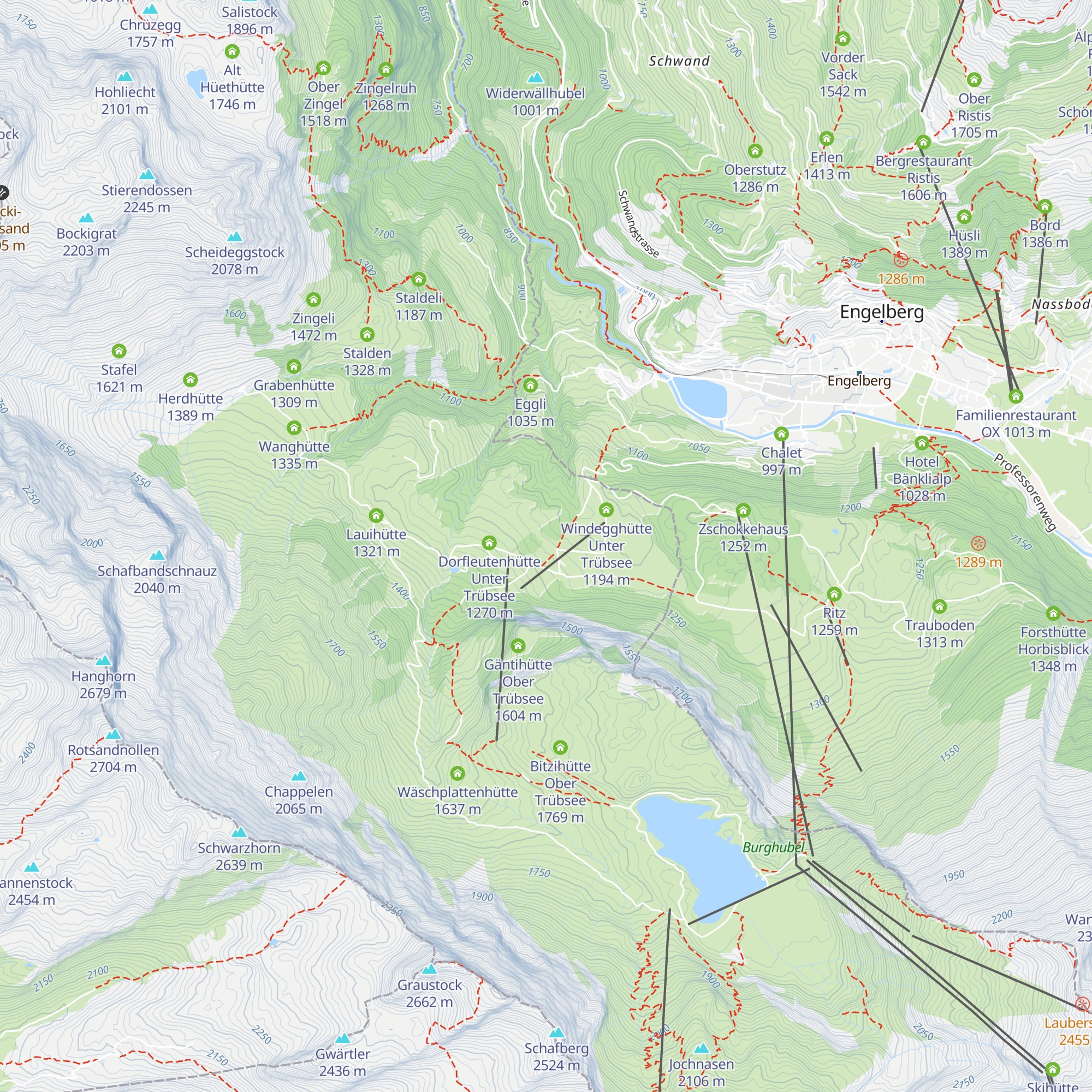 Hüethütte Unter Trübsee map