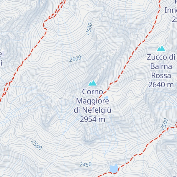 Map of Corno Occidentale di Nefelgiù