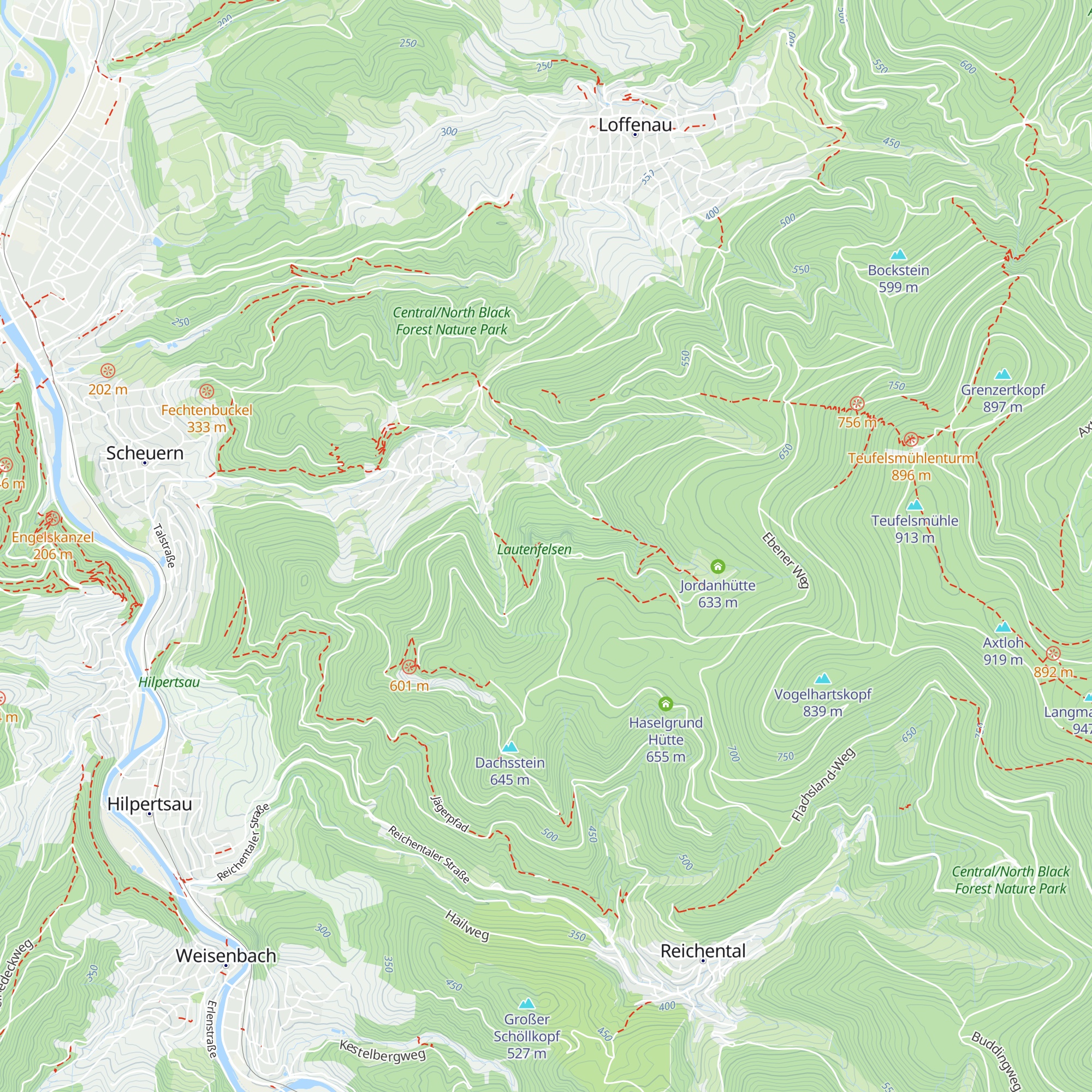 Lautenfelsenhütte map