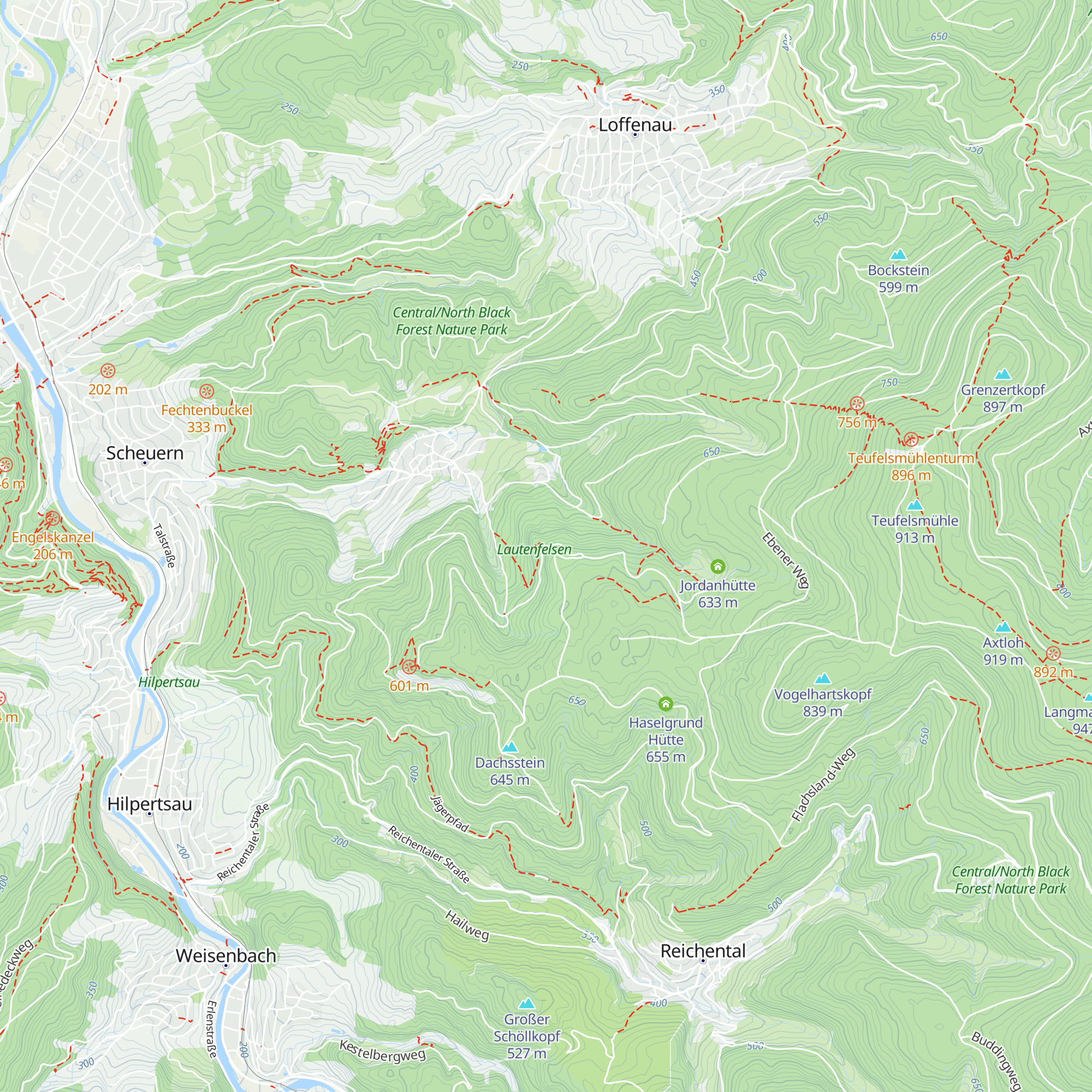 Lautenfelsenhütte map
