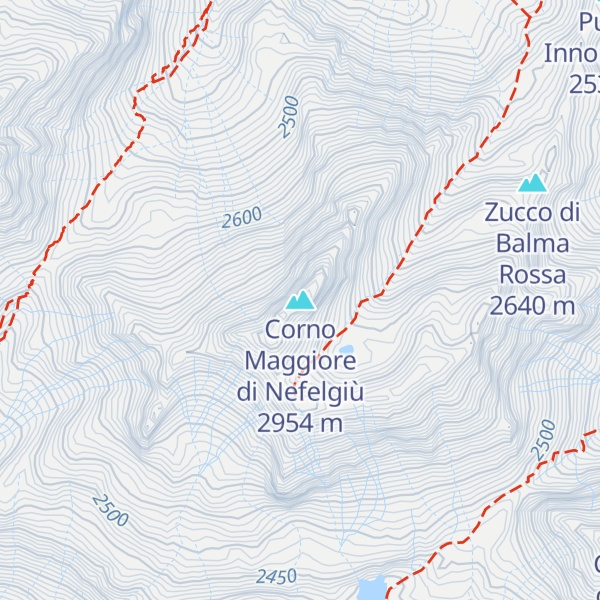 Map of Corno Maggiore di Nefelgiù