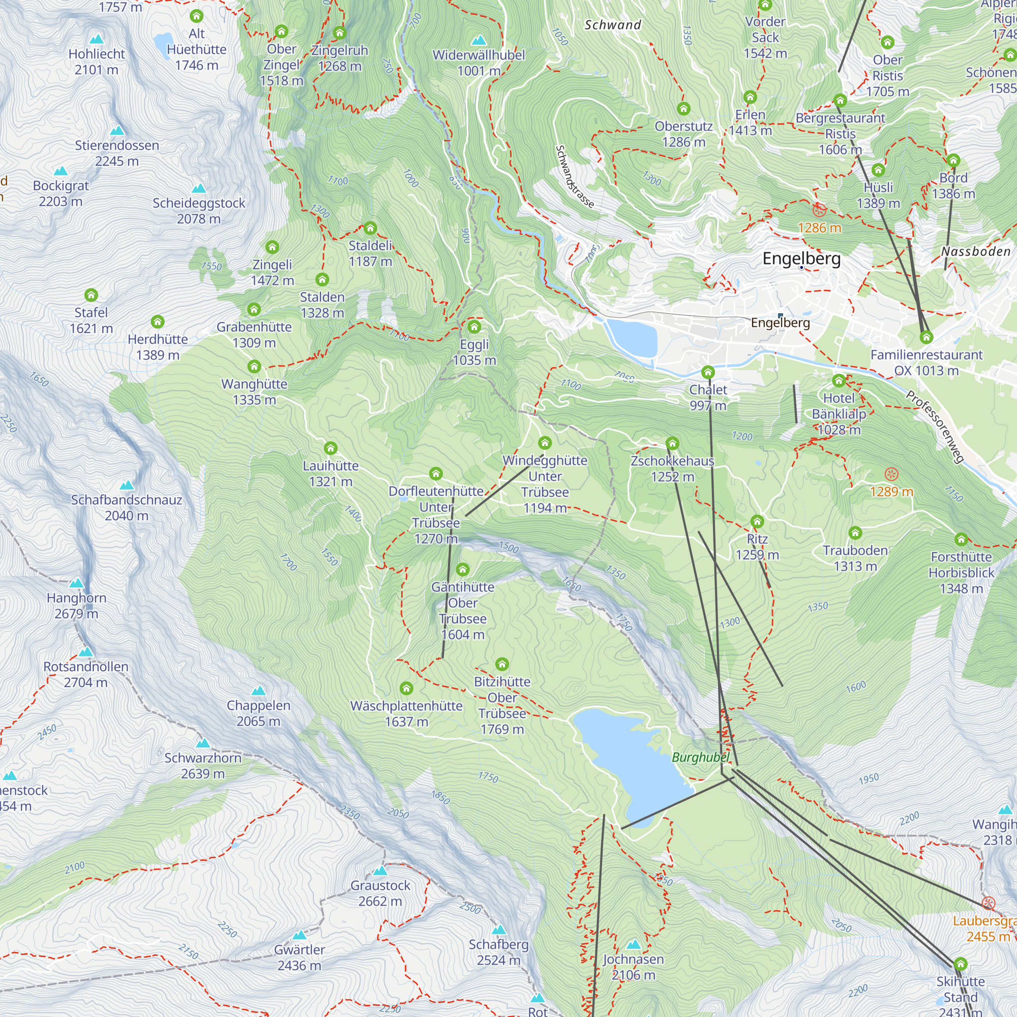 Rankhütte Unter Trübsee map