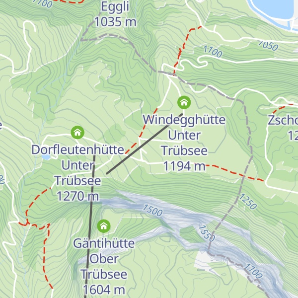 Map of Bitzihütte Unter Trübsee
