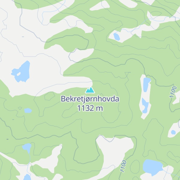 Map of Bekretjørnhovda
