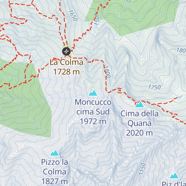 Map of Moncucco cima Sud