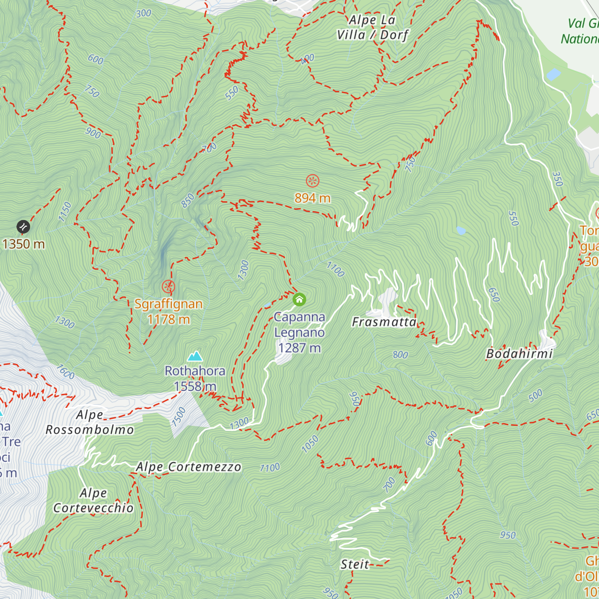 Capanna Legnano map