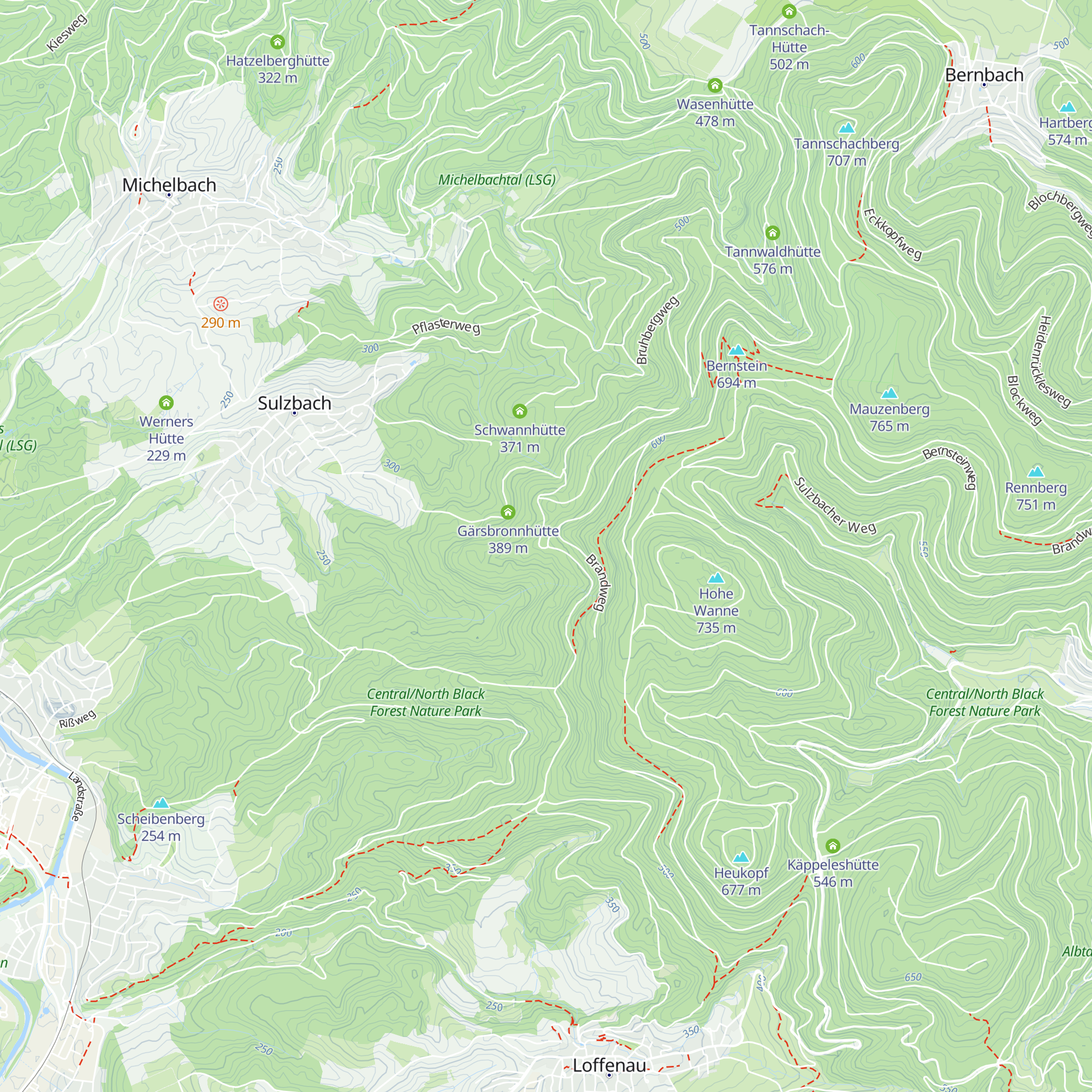 Sandhütte map