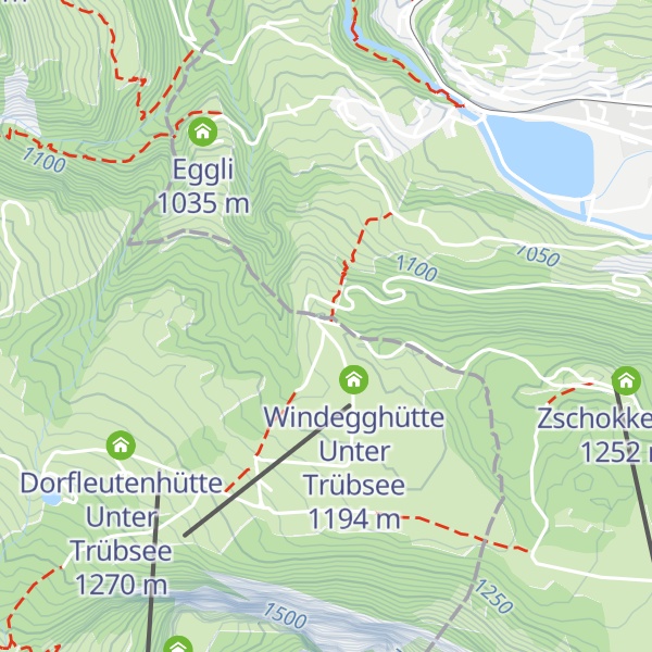 Map of Bannwarthütte Unter Trübsee