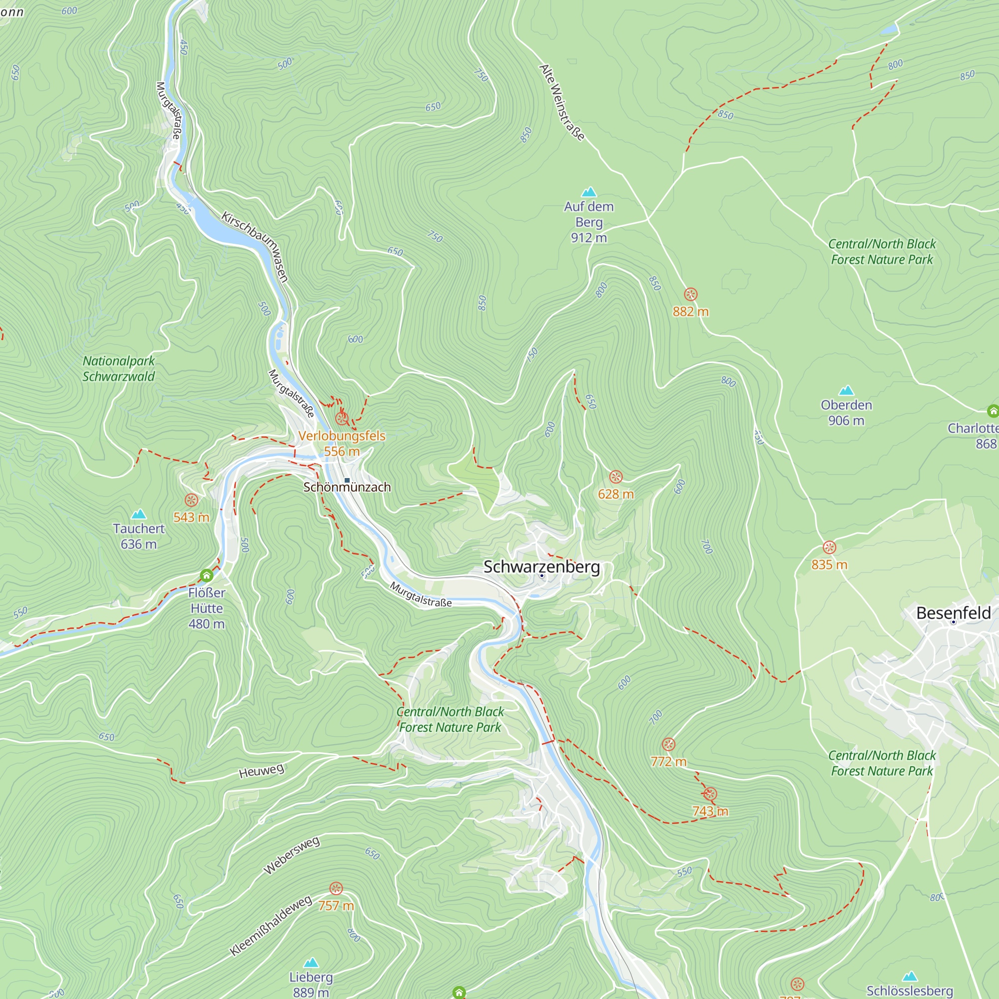 Sackmann's Panorama-Hütte map