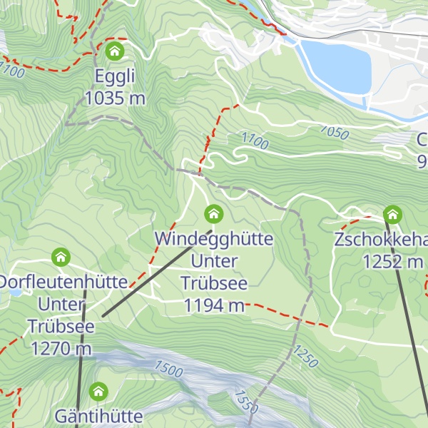 Map of Windegghütte Unter Trübsee