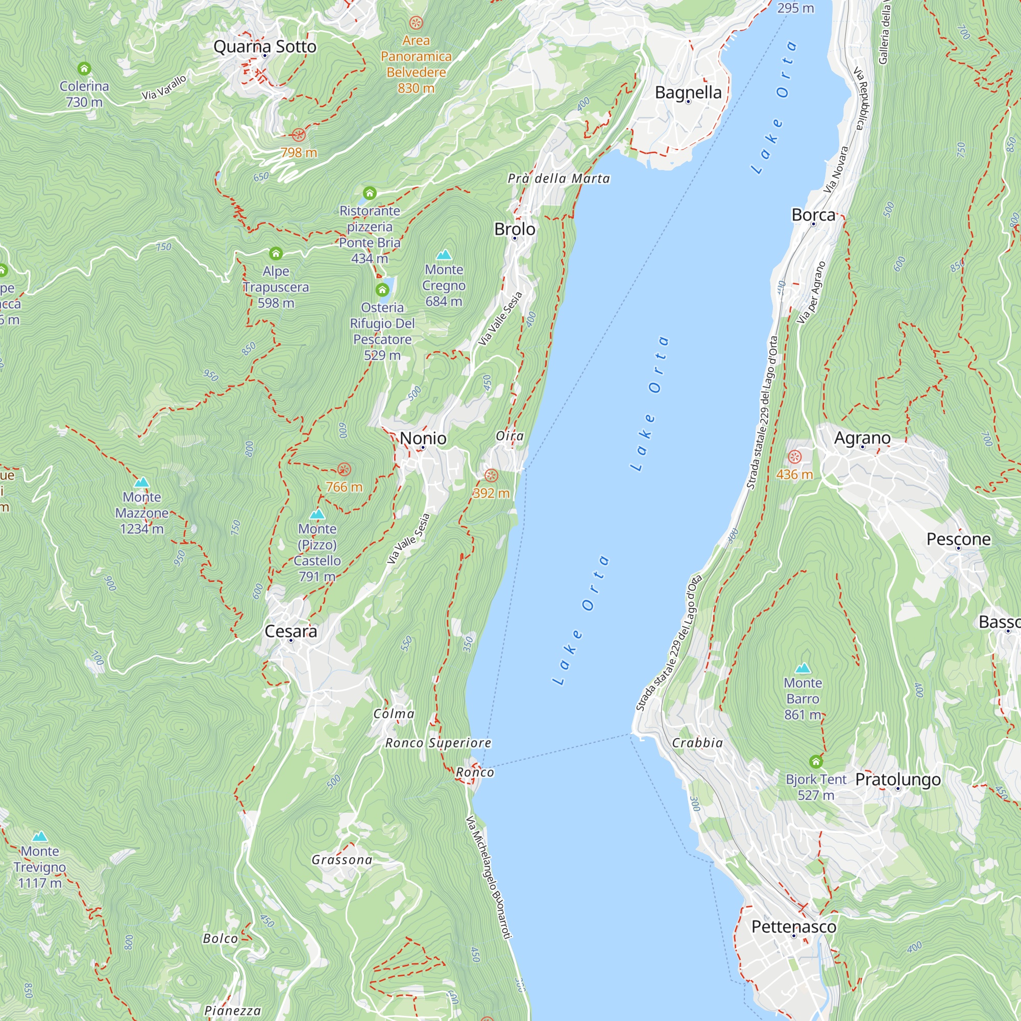 La Fabbrica map