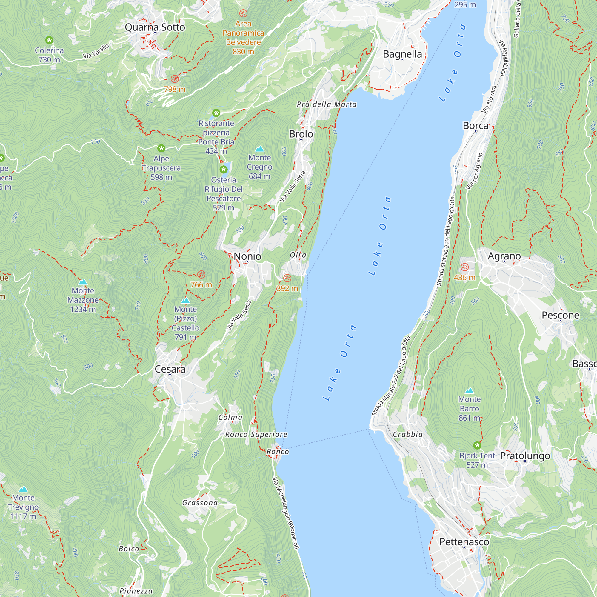 La Fabbrica map