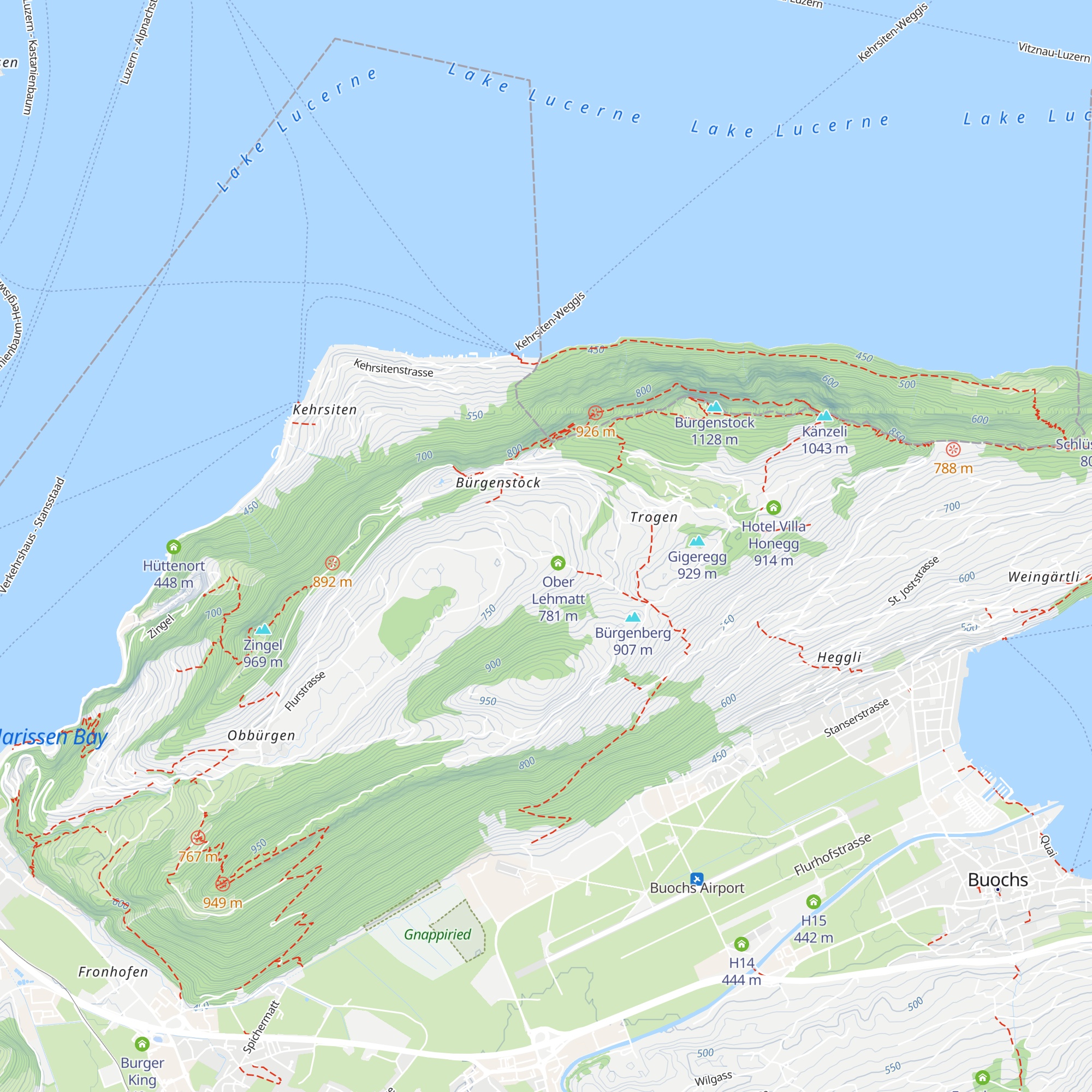 Unter Lehmatt map