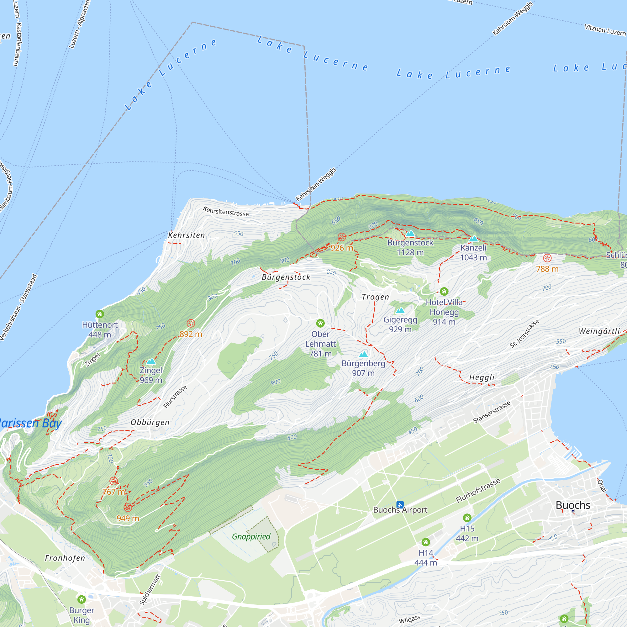 Unter Lehmatt map