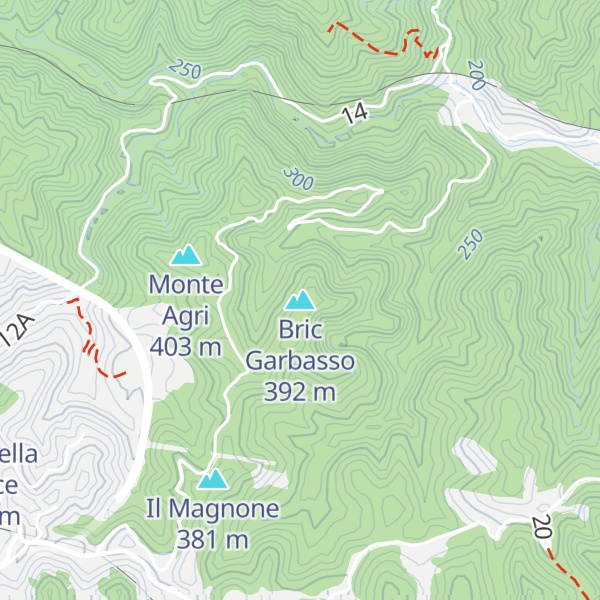 Map of Bric Garbasso