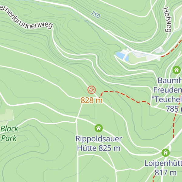 Map of Forstmeister Preu-Hütte