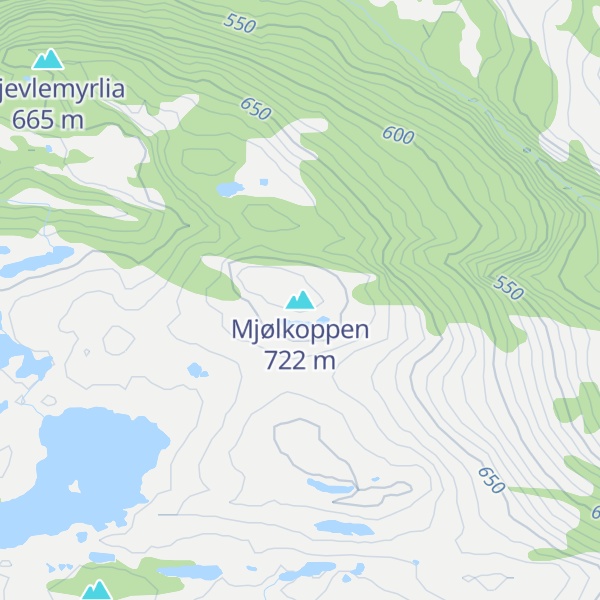 Map of Mjølkoppen