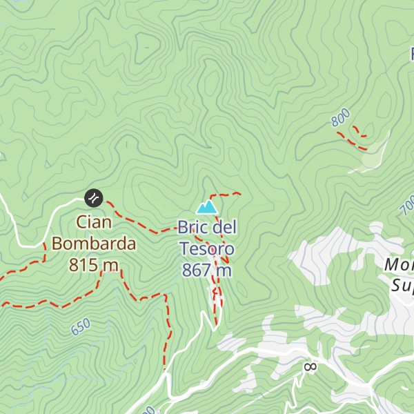 Map of Bric del Tesoro