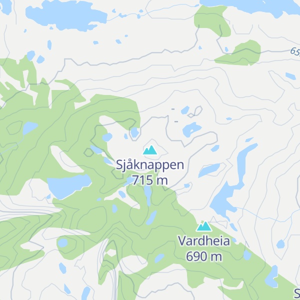 Map of Sjåknappen