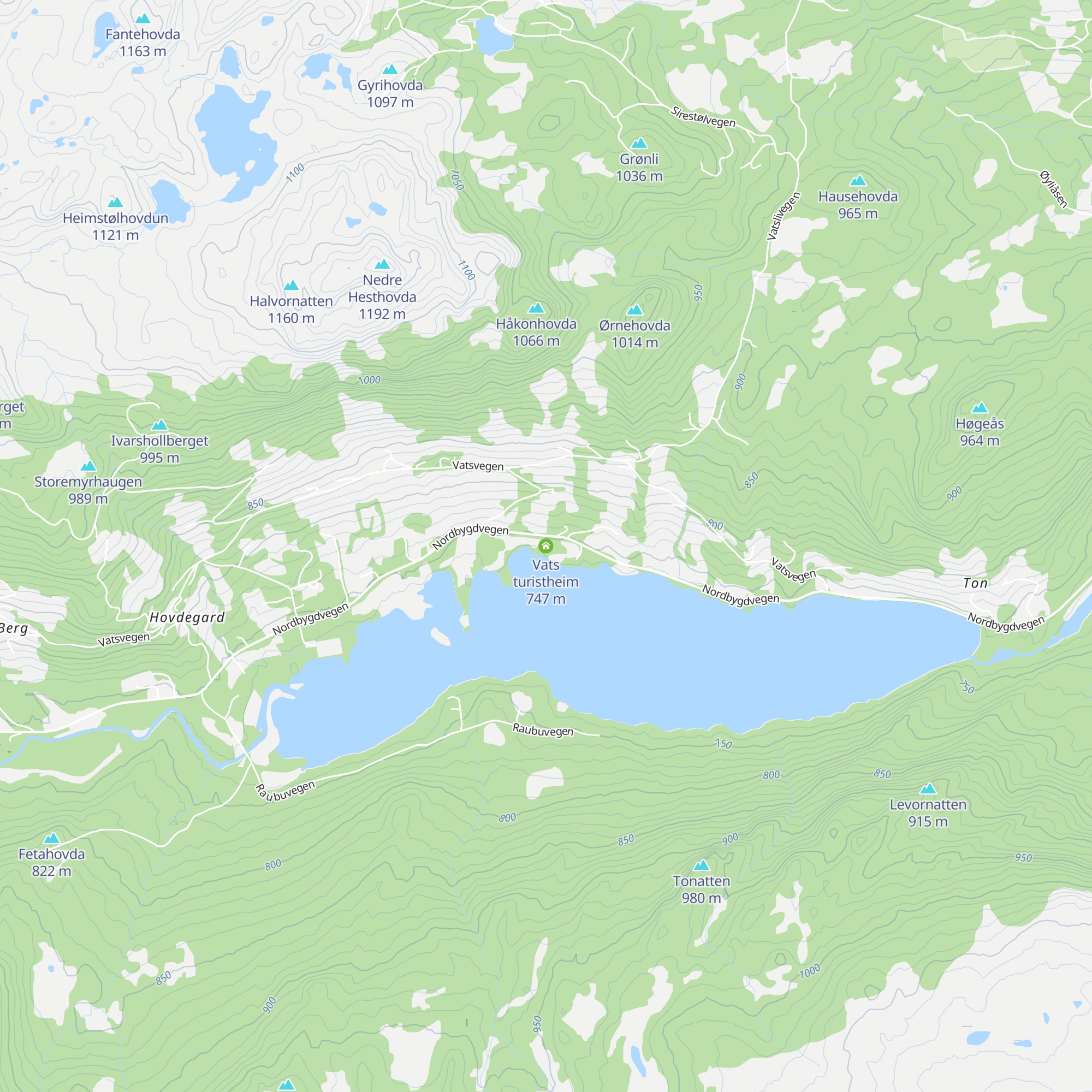 Vats turistheim map