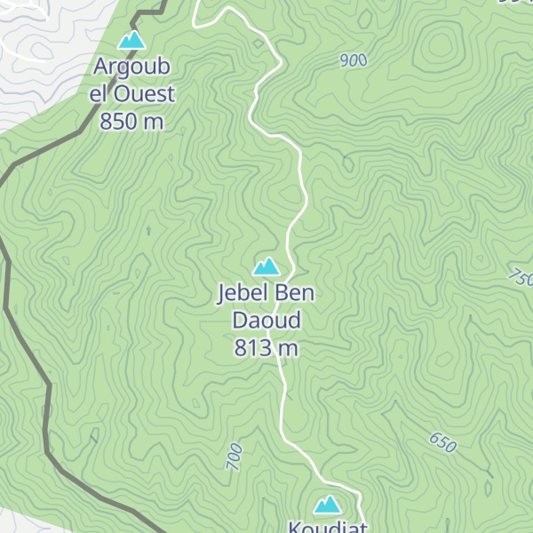 Map of Jebel Ben Daoud