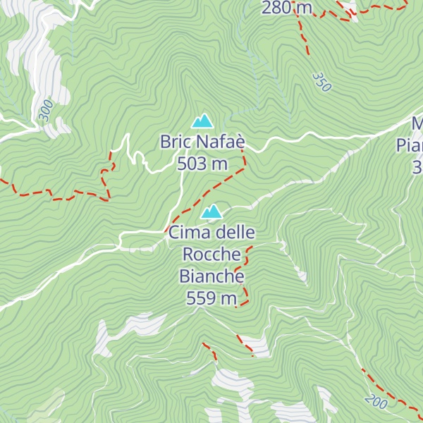 Map of Cima delle Rocche Bianche
