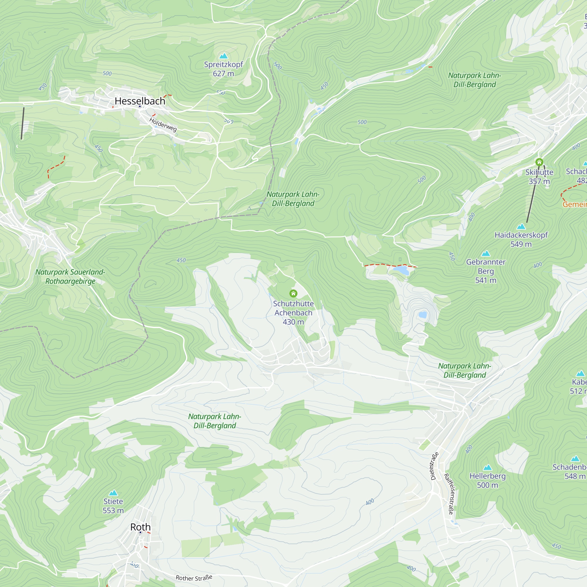 Schutzhütte Achenbach map