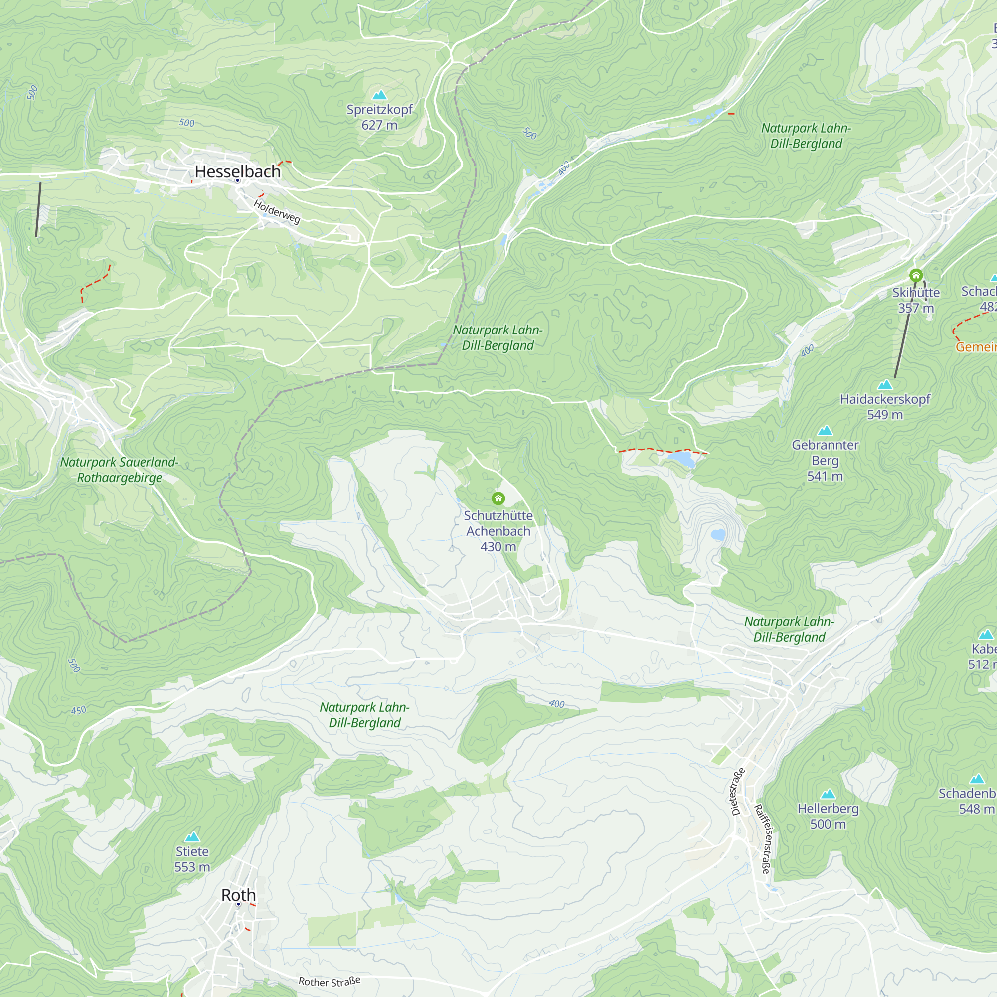 Schutzhütte Achenbach map