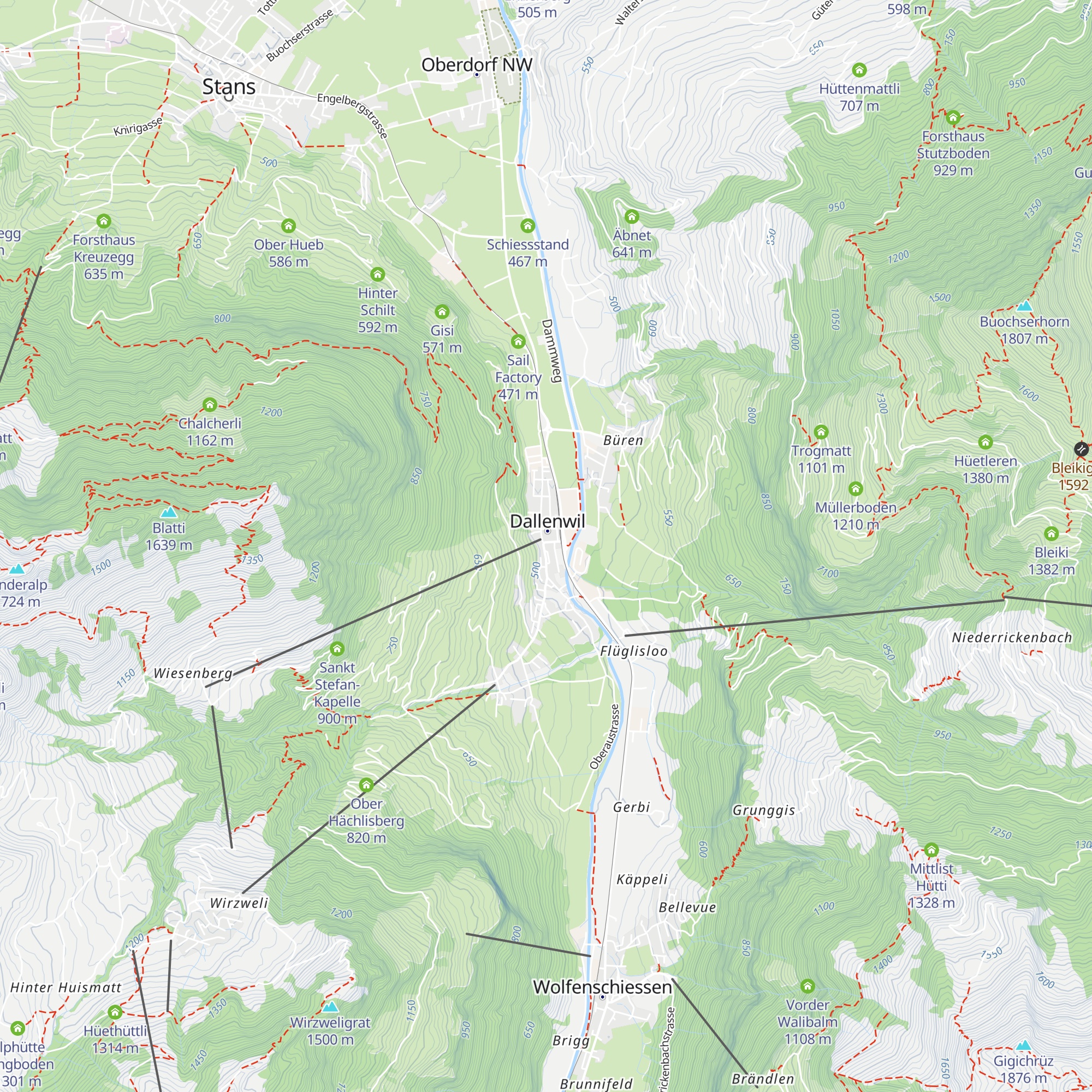 Bahnhöfli map