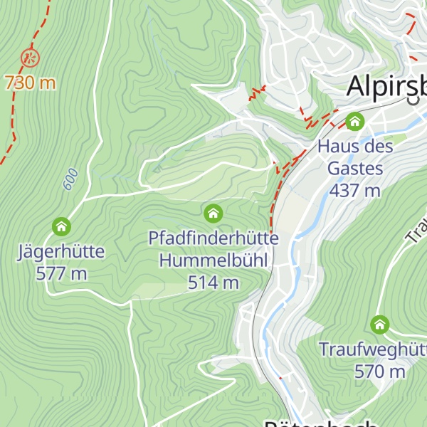 Map of Pfadfinderhütte Hummelbühl