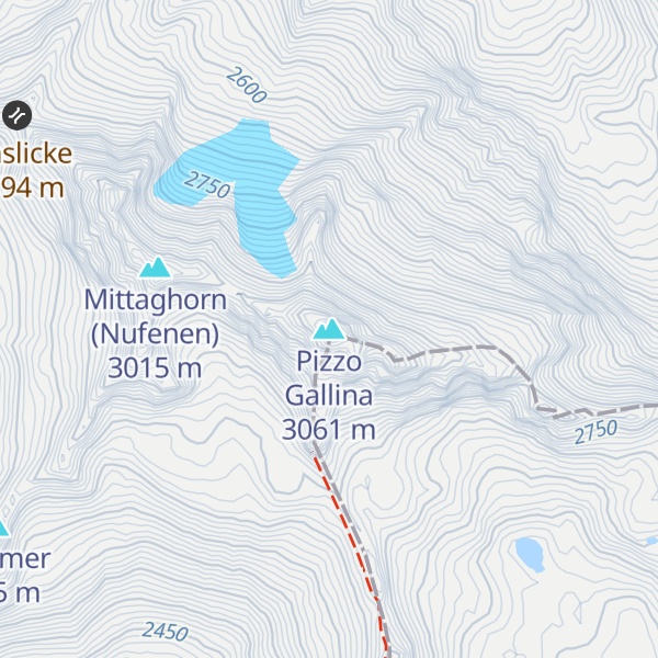 Map of Pizzo Gallina