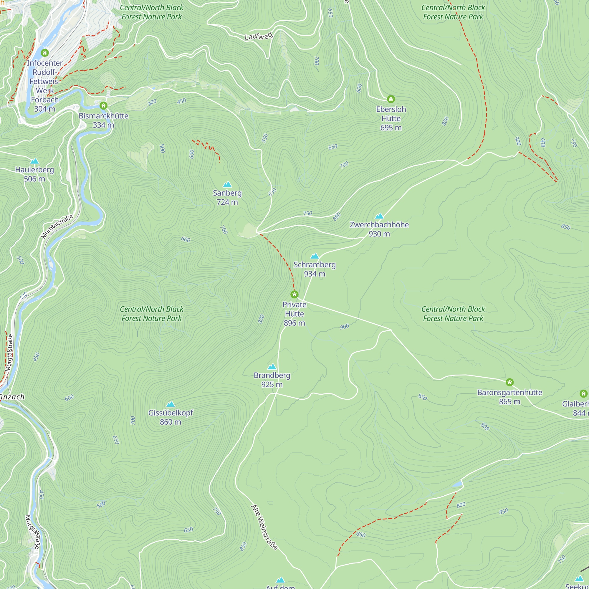 Private Hütte map