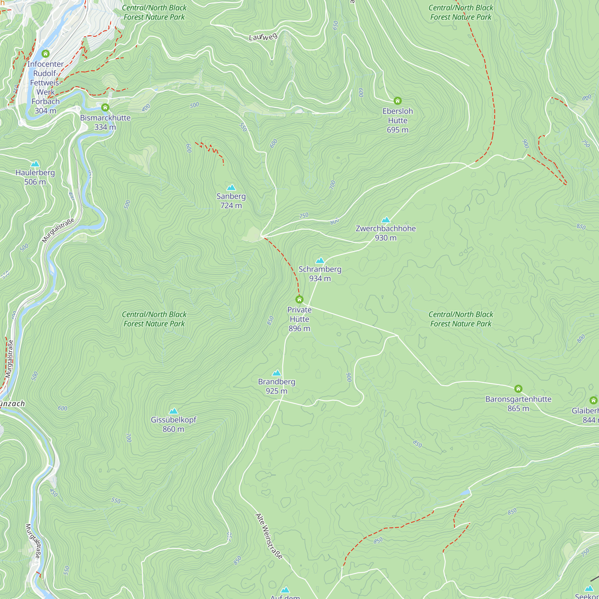 Private Hütte map