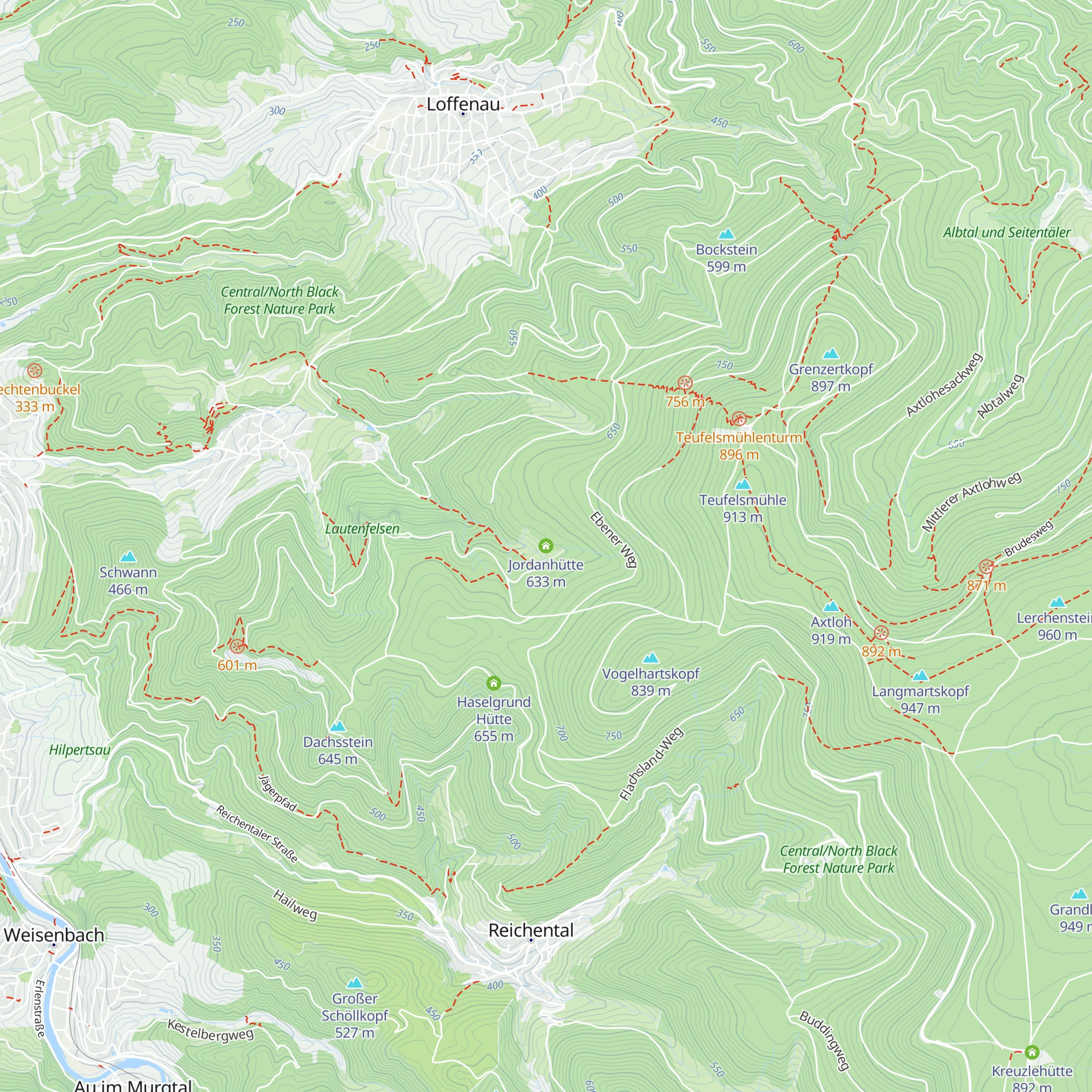 Jordanhütte map