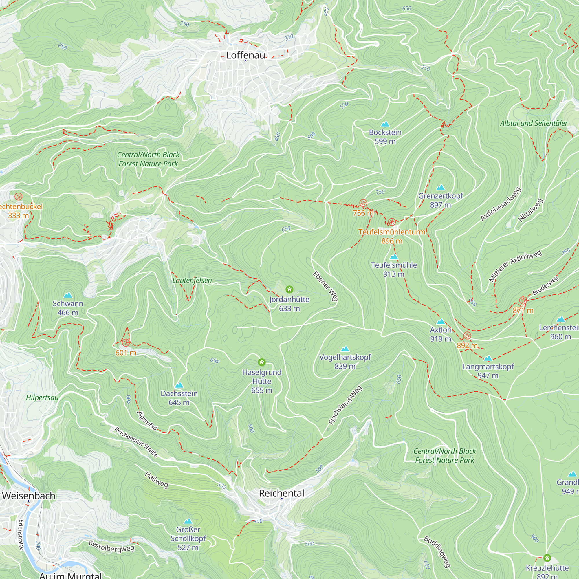 Jordanhütte map